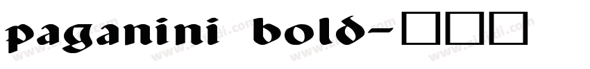 paganini bold字体转换